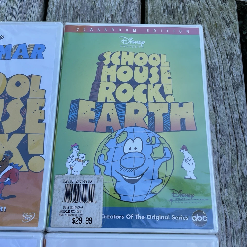 NEW Lot 4 Schoolhouse Rock DVD Multiplication Grammar Science Earth Collection - Image 3 of 4
