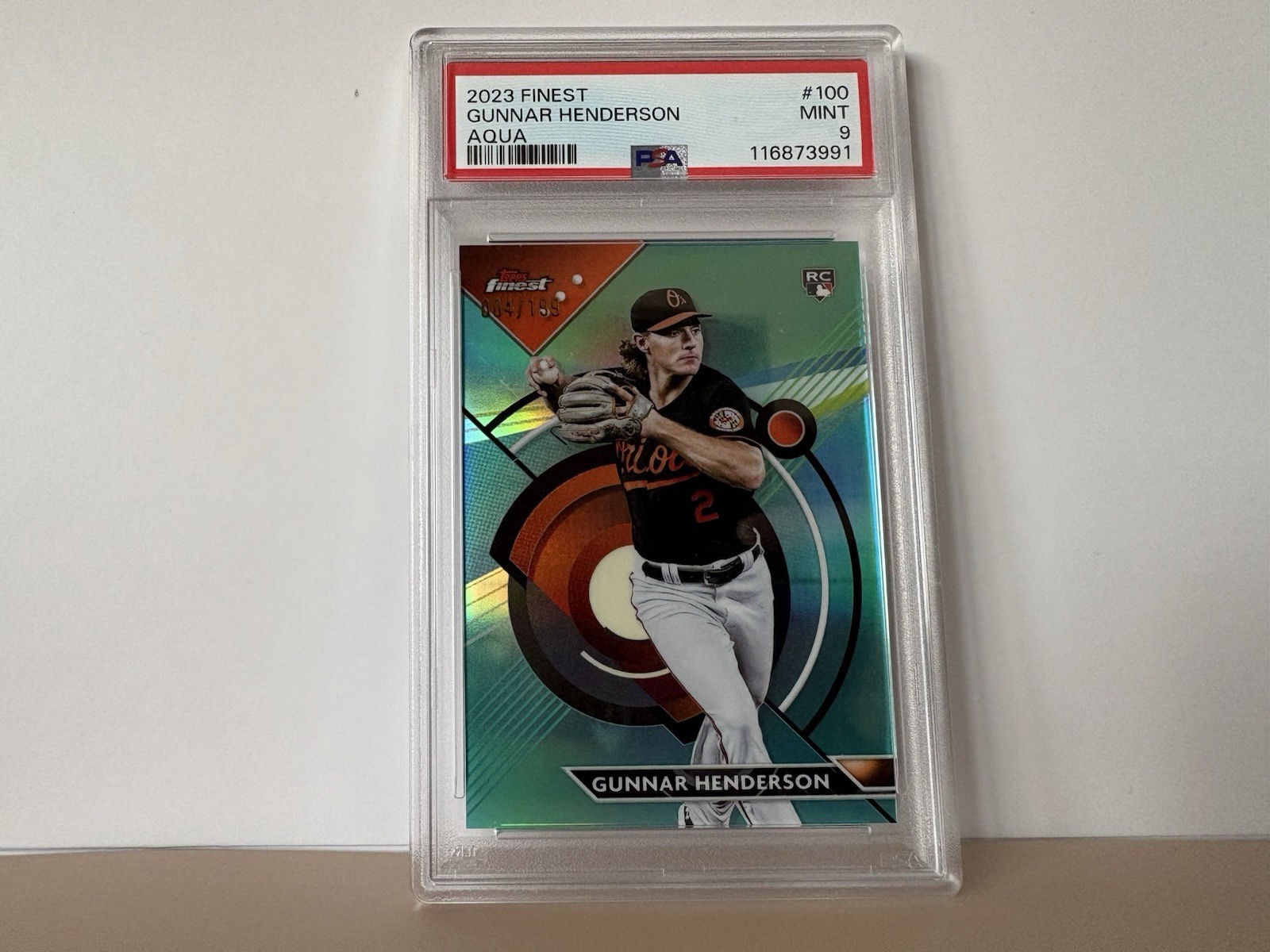 Gunnar Henderson - /199 - 2023 Topps Finest - #100 Aqua Refractor Rookie Card