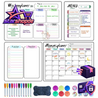 Whiteboard Wochenplaner Magnetisch 4 Stk Monatsplaner KüHlschrank Organizer