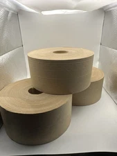 3" Reinforced Water Activated Kraft Tape 450ft – Heavy Duty Gummed Paper 1 or 3