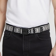 Nike Hex Jacquard Ultralight Logo Buckle Stretch Web Belt Size L-XL 38-42