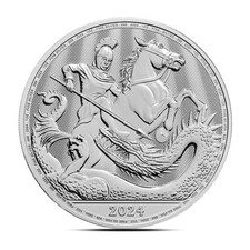 2024 1 oz British St George and the Dragon Silver Coin (BU) 84.85 per troy oz