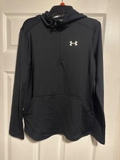Under Armour Quarter Zip pullover Youth Boys Lg w/ hood