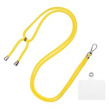 Handy Schlüsselband mit Durchsichtig Schlüsselband Aufnäher Gelb 1Stk