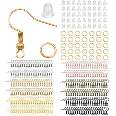 300pcs hypoallergene Ohrring Haken Kit Fisch Haken offenen Jump Ring für DIY
