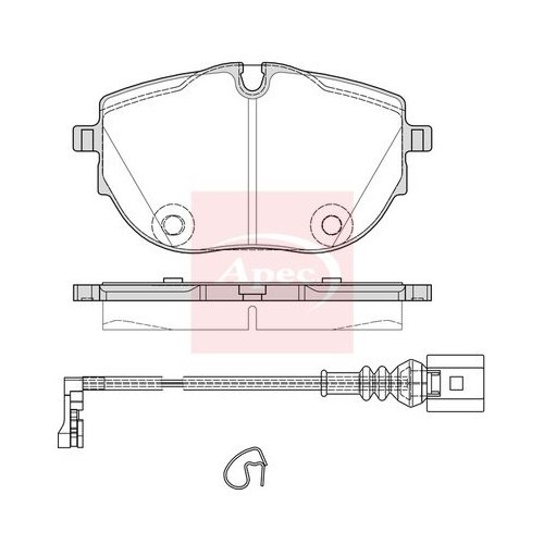 Apec BremsbeläGe Vorne VW Caravelle Mk VI 2015 ATE Mit Feder (R90)-image