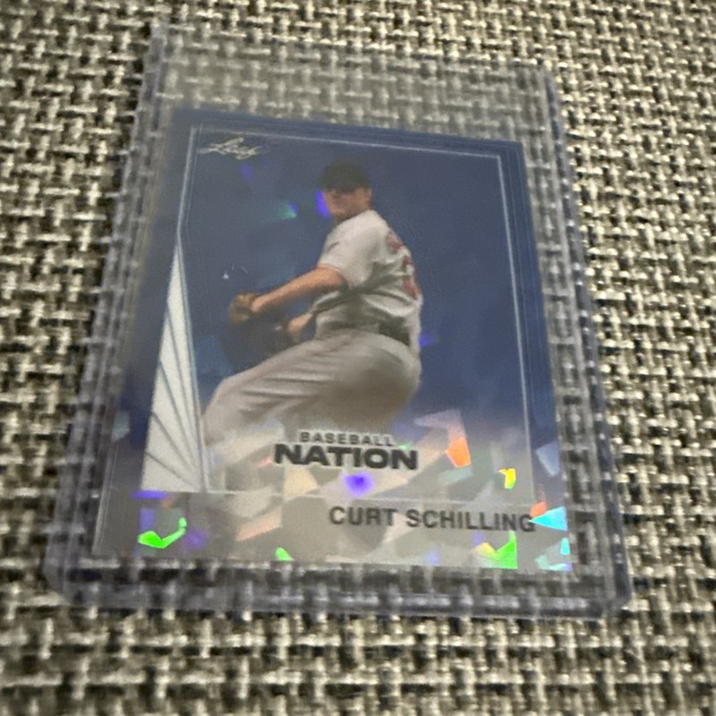 2026 Leaf Baseball Nation Curt Schilling #/35 1990 Mini Prismatic Blue SP 90B-20