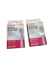 2 Pack Wave Sonic CVS Health Soft Replacement Refill Brush Heads 3-Ct Each PINK
