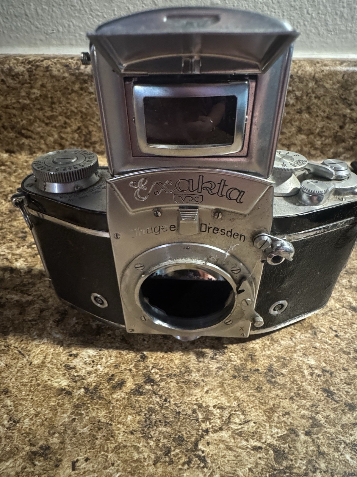 Vintage Exakta VX 35mm with Waist Level Finder Ihagee Dresden