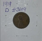 1919-D Good Lincoln Wheat Penny, Item 3609
