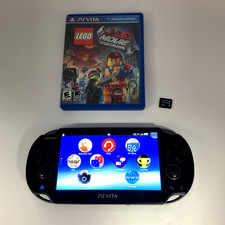 Sony PS Vita PCH-1001 5" OLED Black Console With Lego Movie Game & Memory Card