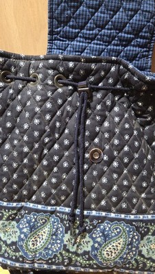 Vera Bradley‎ Mini Backpack Black Tan Paisley Quilted Cotton Travel Bag Small Small Backpack - Performance Twill | Vera Bradley – Vera  main image 3