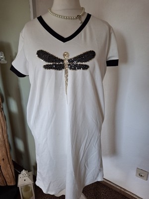  Livan's Italy  Sommer Kleid mit Libelle aus Pailletten Onesize  Ca. 38 Bis 42