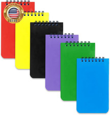 6 Pack Pocket Notebook Small 3X5 Spiral Notepads with Lined Pages, Small Top Spi