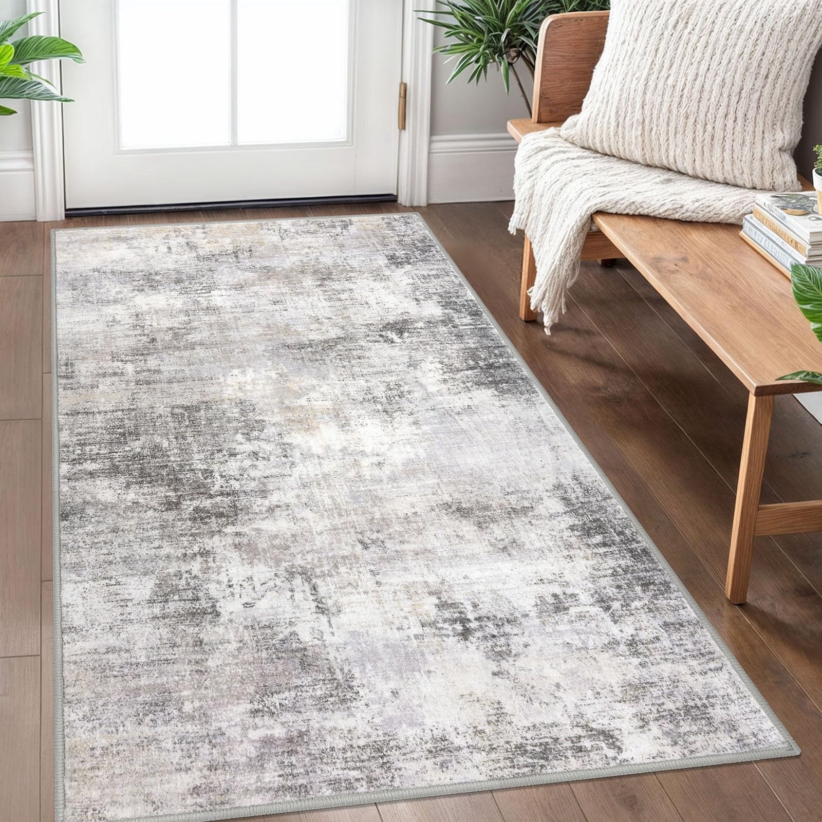 New IOHOUZE Abstract Area Rug 3x5 Ft Washable Rugs for Entryway Indoor Non Slip