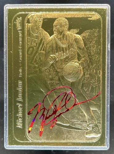 1997-98 Fleer 23KT Gold Michael Jordan Red Script #/1986