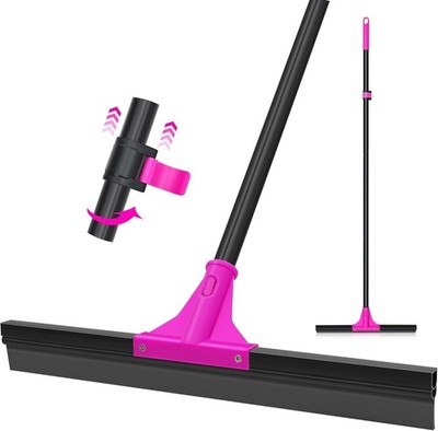 Floor Squeegee Heavy Duty with 58.3 inches Long Handle, Rubber Foam Water
