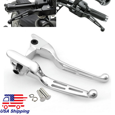 3 Slot Aluminum Wide Brake Clutch Hand Lever Set For Harley Touring Trike 08-13