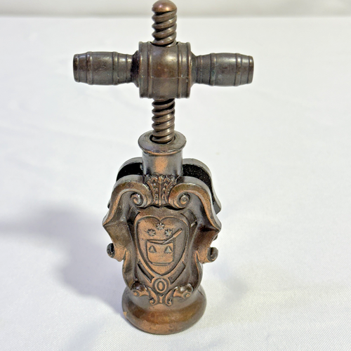 Vintage Fattoria Picedo Vini Pregiati Relief Bronze Corkscrew made in Italy - Picture 4 of 6