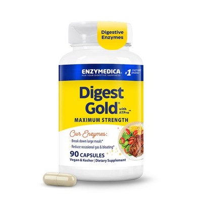 Enzymedica Digest Gold - Digestive Enzyme Supplement for 90 Count, No Color