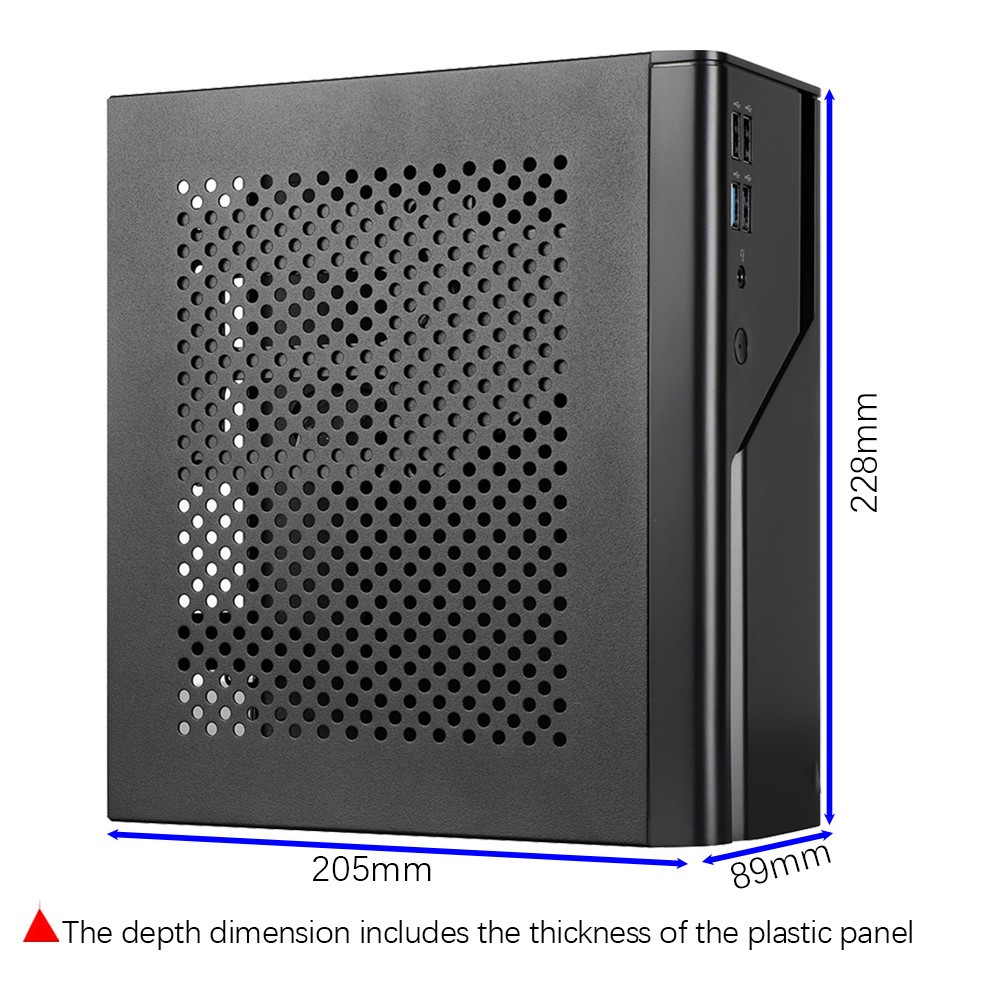 Mini ITX HTPC Desktop Case 5V ARGB Front Panel 4 USB Ports