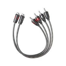 1Ft RCA 1 Female to 2 Male Audio Speaker Y Adapter Splitter Cable 2 Pack