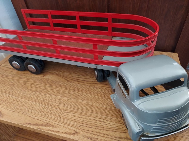 Smith Miller GMC Semi Truck and Stake Trailer