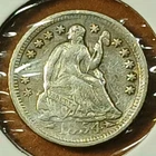 1854-O Arrows Seated Liberty Half Dime VF Detail Old Time Cleaning