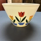 VINTAGE FIRE KING OVENWARE TULIPS MIXING BOWL 6" X 9.5"
