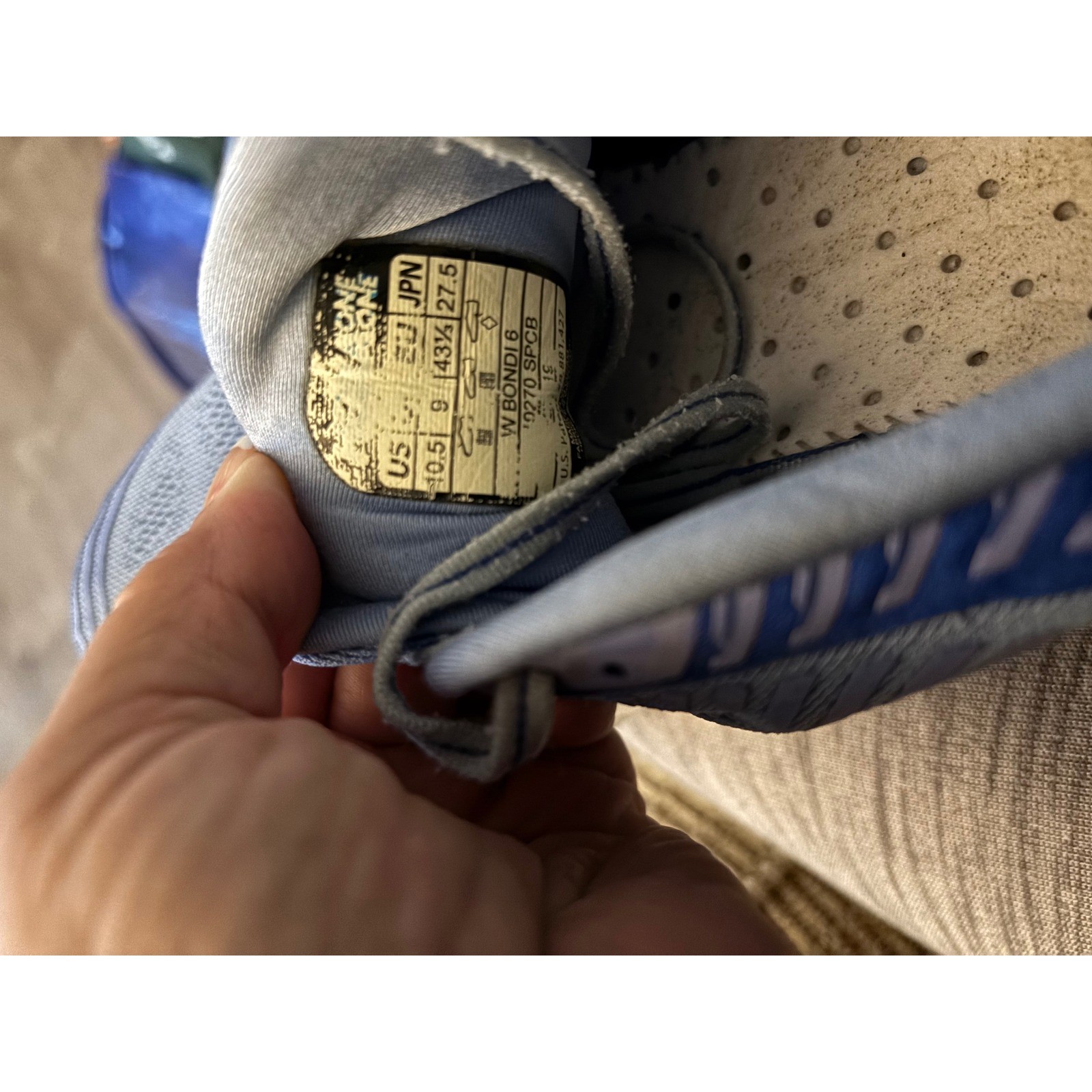 Hoka Bondi 6 Women's Running Shoes Blue Comfort Sneakers 10.5 READ DESCRIPTION thumbnail 6