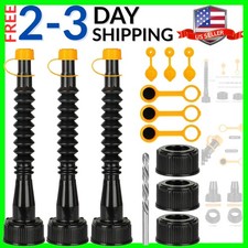 Gas Can Spout Replacement 3 Kits, Gas Can Nozzle Replacement Set for most 1/2...