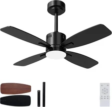 42” Ceiling Fan with Light and Remote, 3CCT LED with Memory, 4H Timer, 6 Speeds,