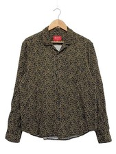 Supreme Long Sleeve Shirt M Rayon YLW All Over Pattern 19SS Vines Rayon Shirt