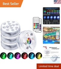 Waterproof 13 LED Submersible Lights with Remote 16 Colors for Pools Events