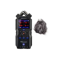 Zoom H4essential 4-Track Handy Recorder and Hairy Windscreen Bundle