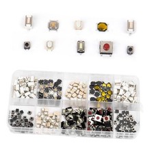 Micro Switch, Tactile Mini Momentary Push Button Switches Kit Normally 200 Pcs