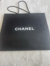 Chanel Used Empty Paper XLarge Gift Bag Shopping Tote Camellia 19.75x17.5x 9.5"