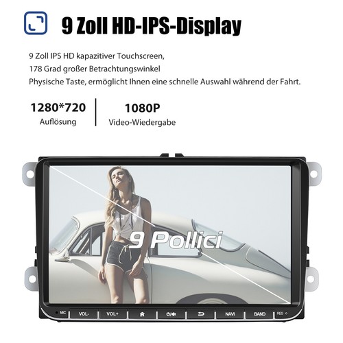 Android 14 Carplay Autoradio GPS NAVI RDS Für VW GOLF 5 6 Touran Tiguan Polo EOS - Bild 7 von 16