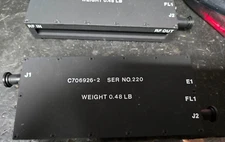 vintage (Radar?) RF amplifier, 12V, 20 30 MHz to 250 MHz TESTED Analyzer Plots