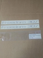 GRADY WHITE 307 FREEDOM NAMEPLATE CHARCOAL STD DECAL SET 8-1/4''x7/8''  #10-0988