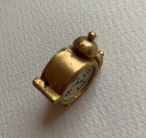 Vintage 1970’s Lundby Dolls House Furniture Accessories Brass Effect Alarm Clock - 第 2/4 張圖片