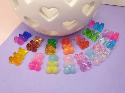 Gummibärchennadeln Glitzer und Ombre. Anstecknadel, Pin Anstecker, Süßigkeiten, Essen Pin