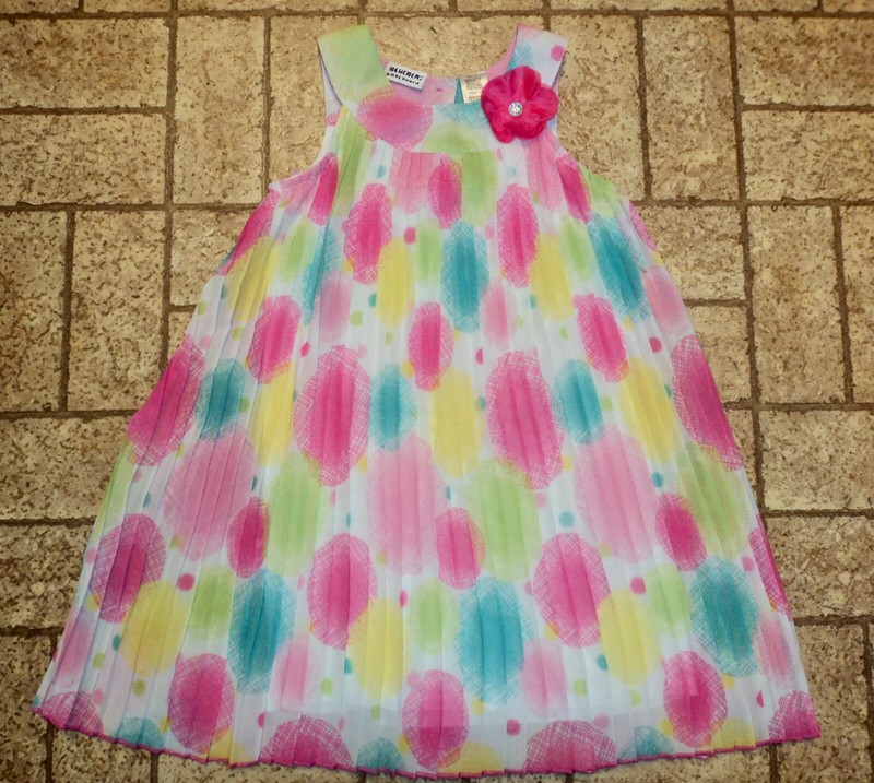 Blueberi Boulevard Girl's Pleated Dress. Sz. 6