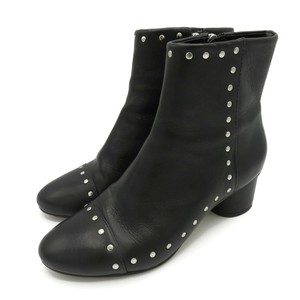 black ankle boots silver studs