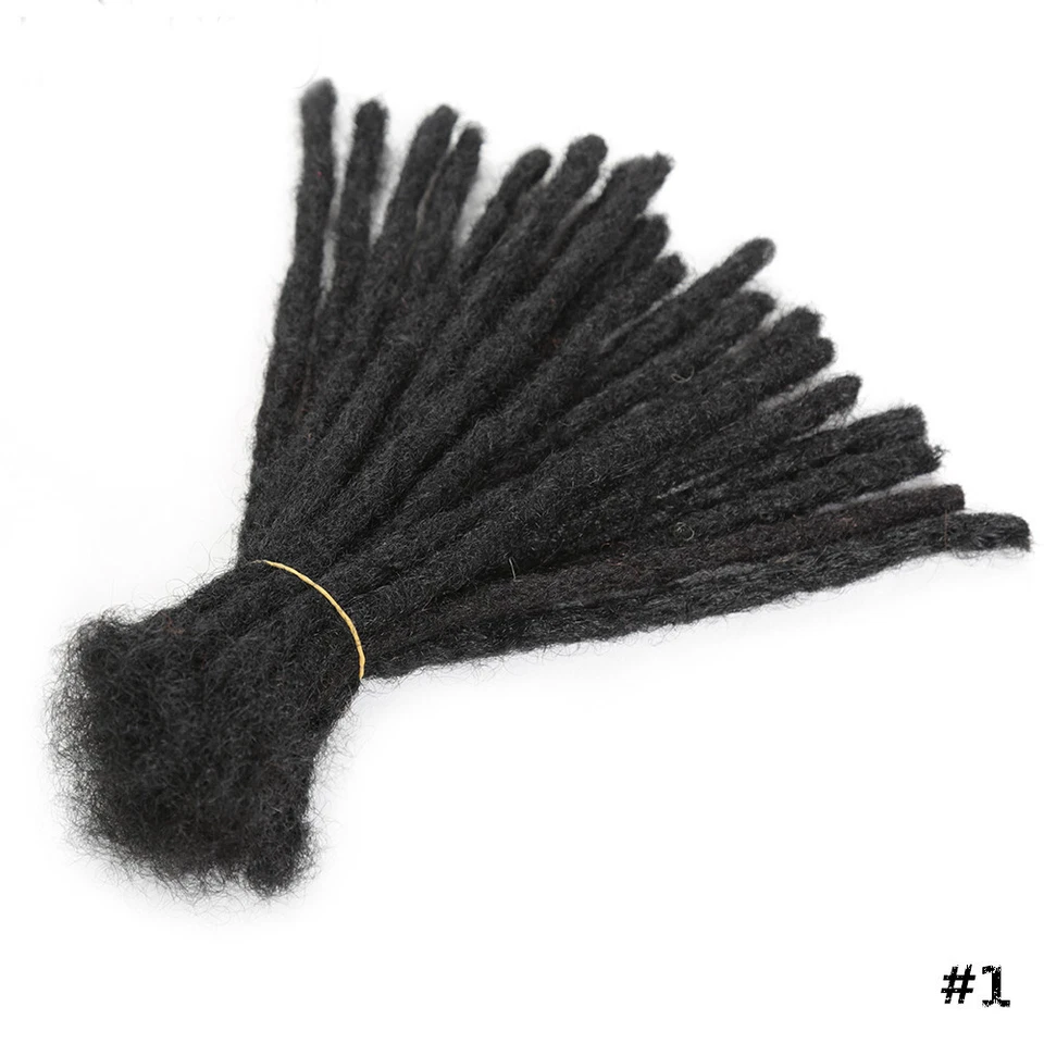 20pcs Short Handmade Crochet Dreadlocks 100% Human Hair Locks Dreads Extensions - Image 3 of 4