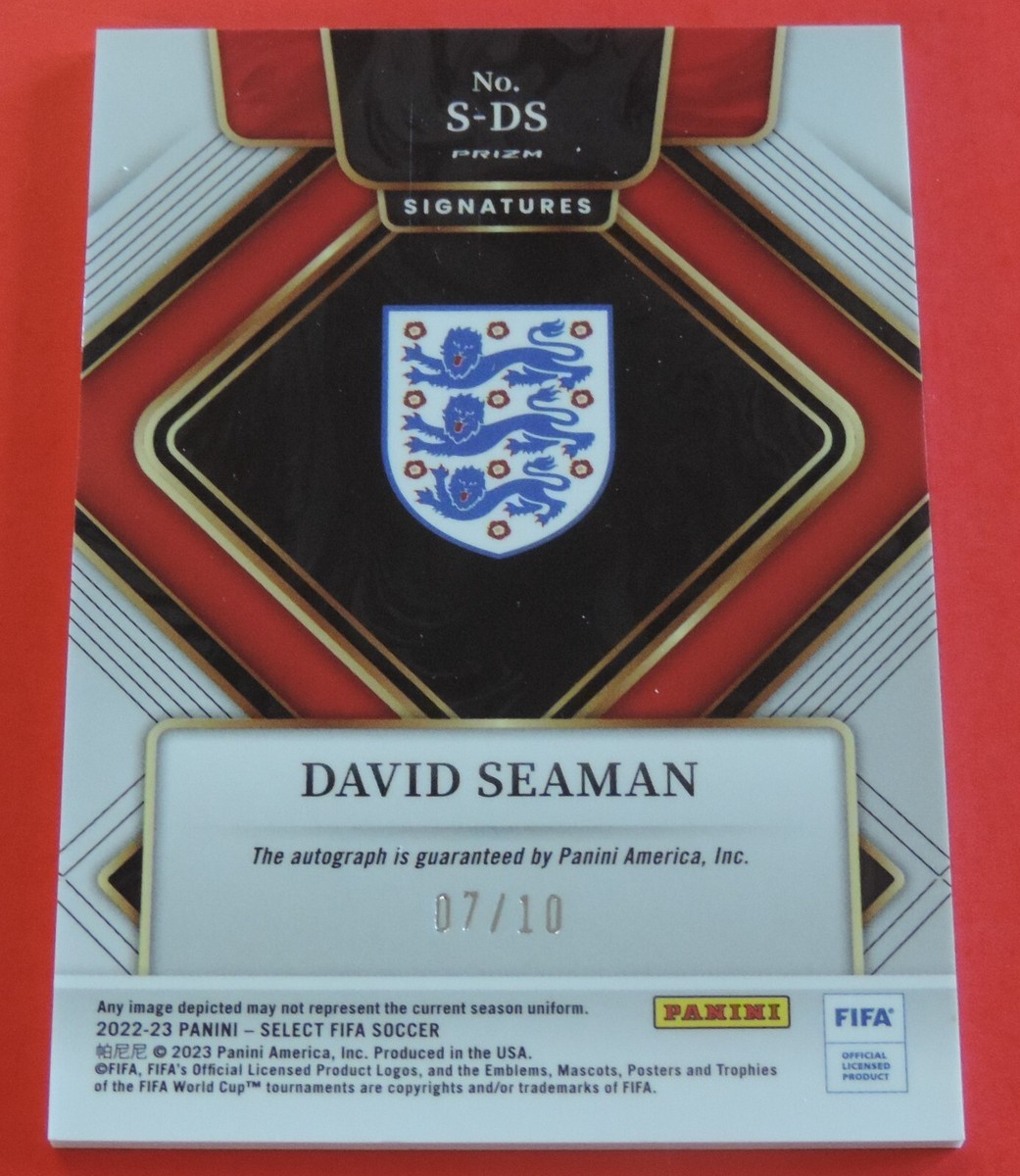 2022 SELECT SOCCER DAVID SEAMAN AUTOGRAPH #ED 07/10 GOLD PRIZM