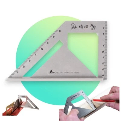 Shinwa 62081 Stainless Steel Japanese Try & Mitre Square Metric 45° 90°