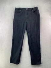 Gloria Vanderbilt Womens Size 14 Black High Waist Amanda Straight Jeans