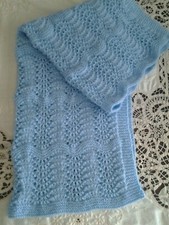 Copertina bebe' artigianale culla/carrozzina neonato celeste idea regalo