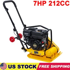 7.0hp Walk-Behind Vibratory Plate Compactor soil Dirt Rammer 212cc Gas Engine
